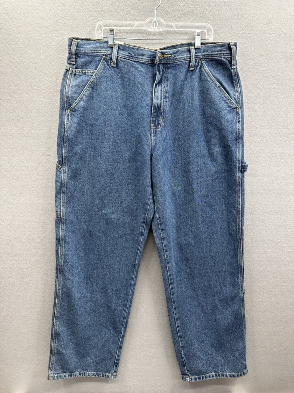 FULL BLUE Carpenter Jeans Size 40x32 Men's Blue Denim Work Pants Relaxed Fit